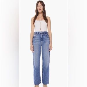 Mother Superior wide leg fray cropped jeans / NWOT/ size 25